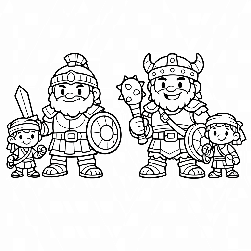 Free printable coloring page: David Outline, for ages 7-12