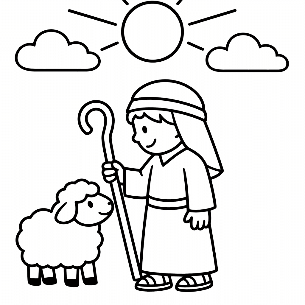 Free printable coloring page: Object Only: Two Or Three David And Goliaths…, for ages 3-6