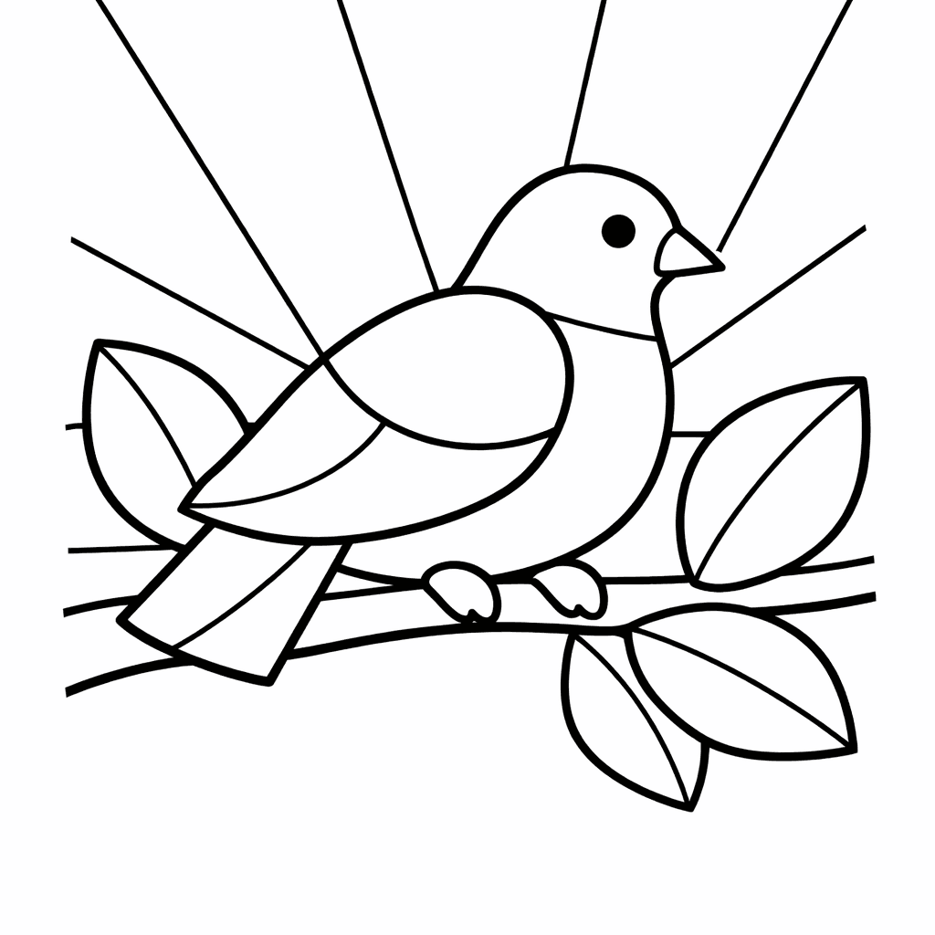 Free printable coloring page: Stained Glass Cross, for ages 3-6
