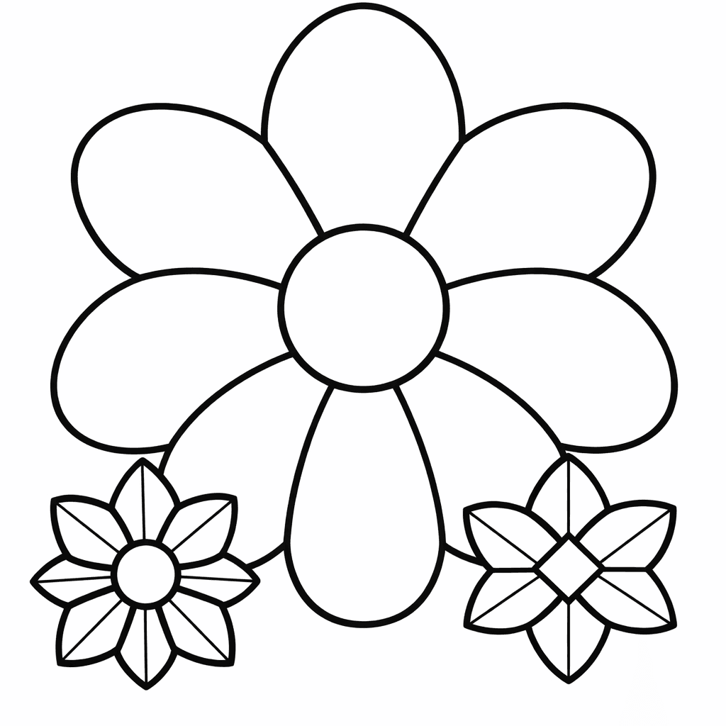 Free printable coloring page: Object Only: A Cute Stained Glass With Clean…, for ages 3-6