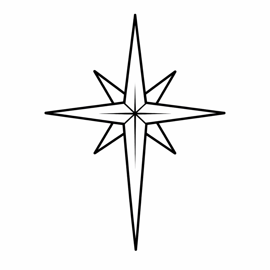 Free printable coloring page: Star And Moon, for ages 3-6
