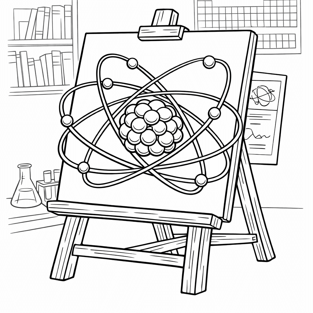 Free printable coloring page: Object Only: Two Or Three Atoms Side By…, for ages 7-12