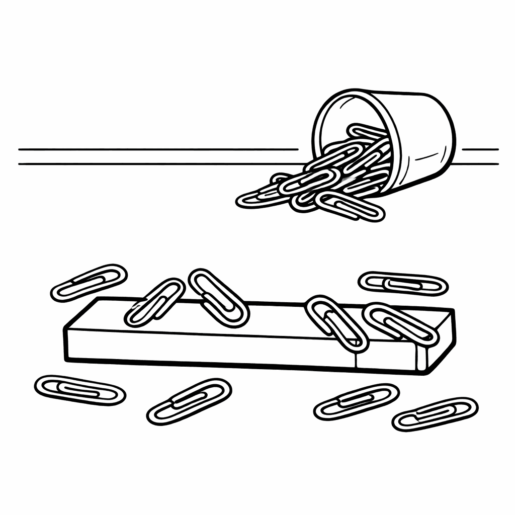 Free printable coloring page: Magnet Simple, for ages 3-6