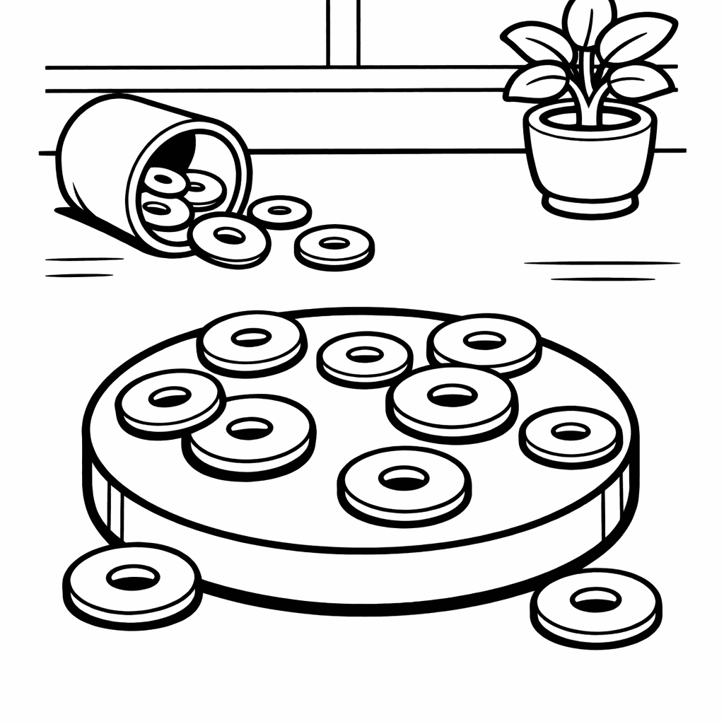 Free printable coloring page: Magnet And Nails, for ages 3-6