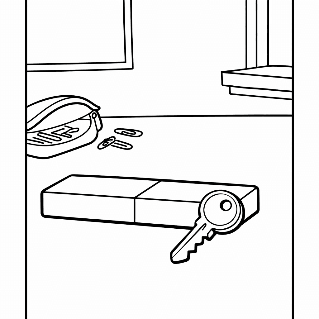 Free printable coloring page: Magnet And Metal, for ages 3-6