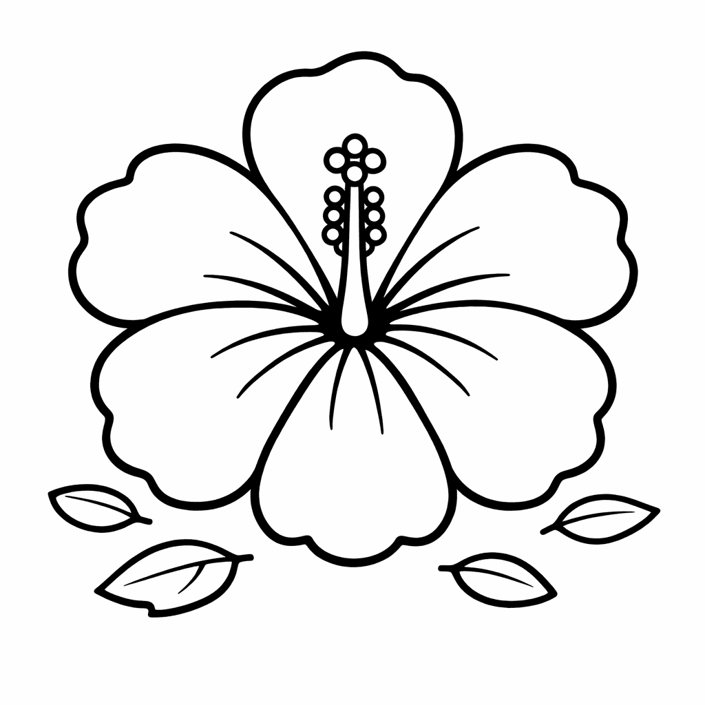 Flower Coloring Page — Tulip Single