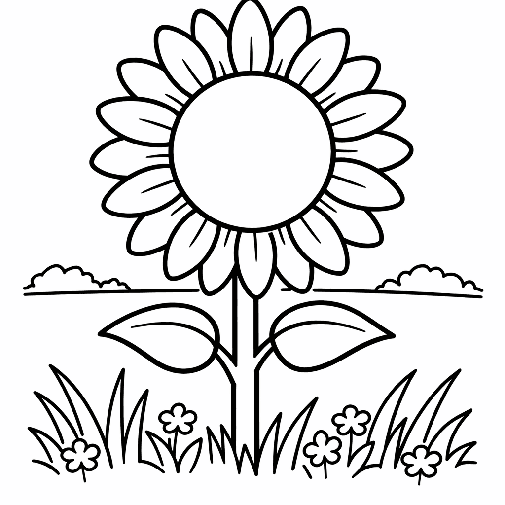 Free printable coloring page: Tulip Single, for ages 3-6