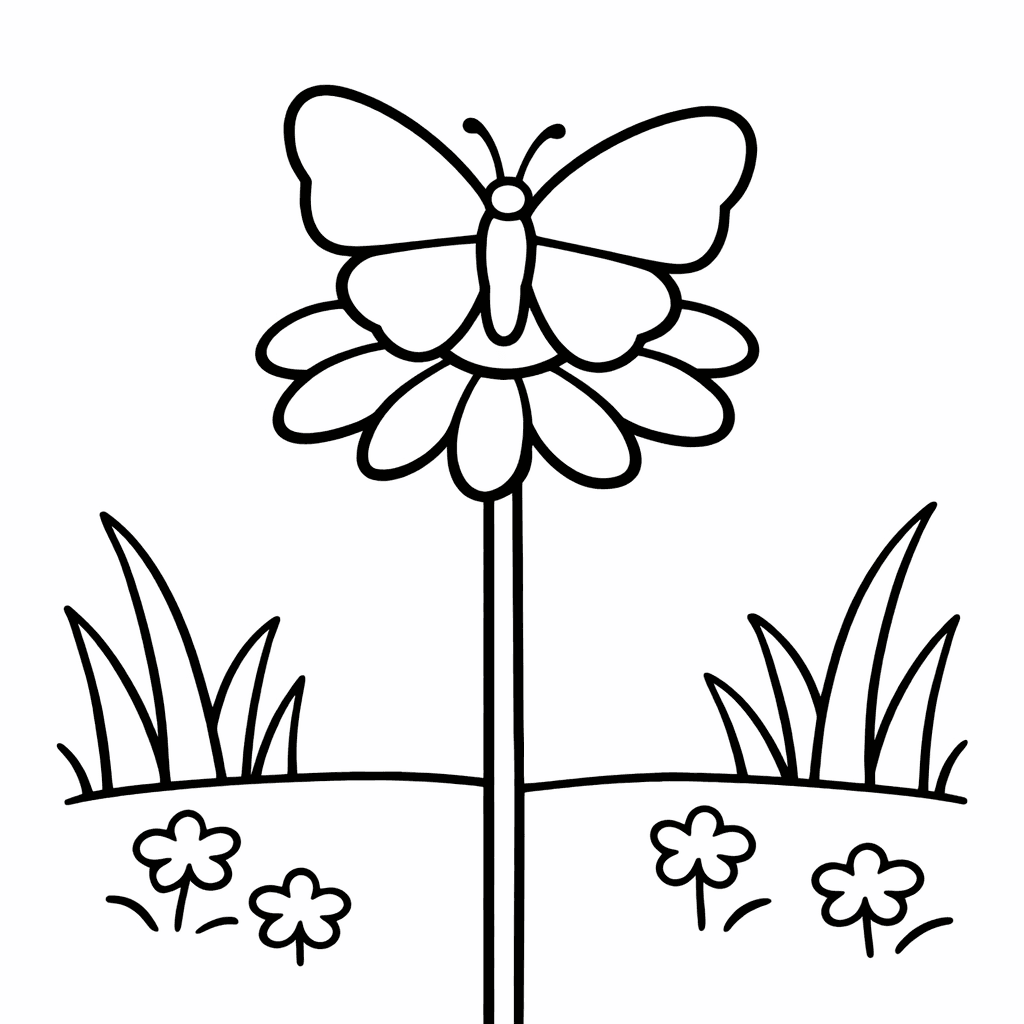 Free printable coloring page: Flower Bouquet, for ages 3-6