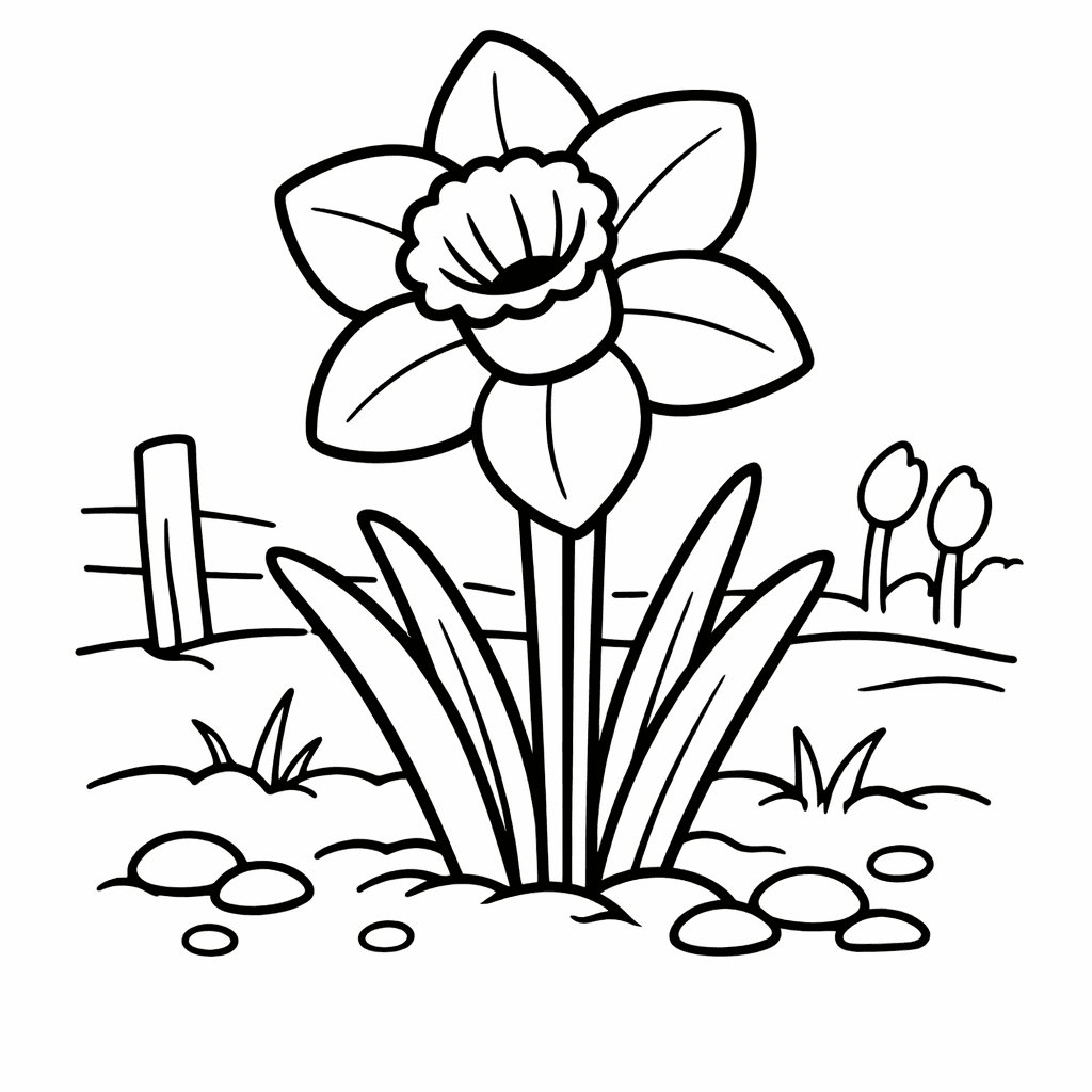 Flower Coloring Page — Daisy Flower