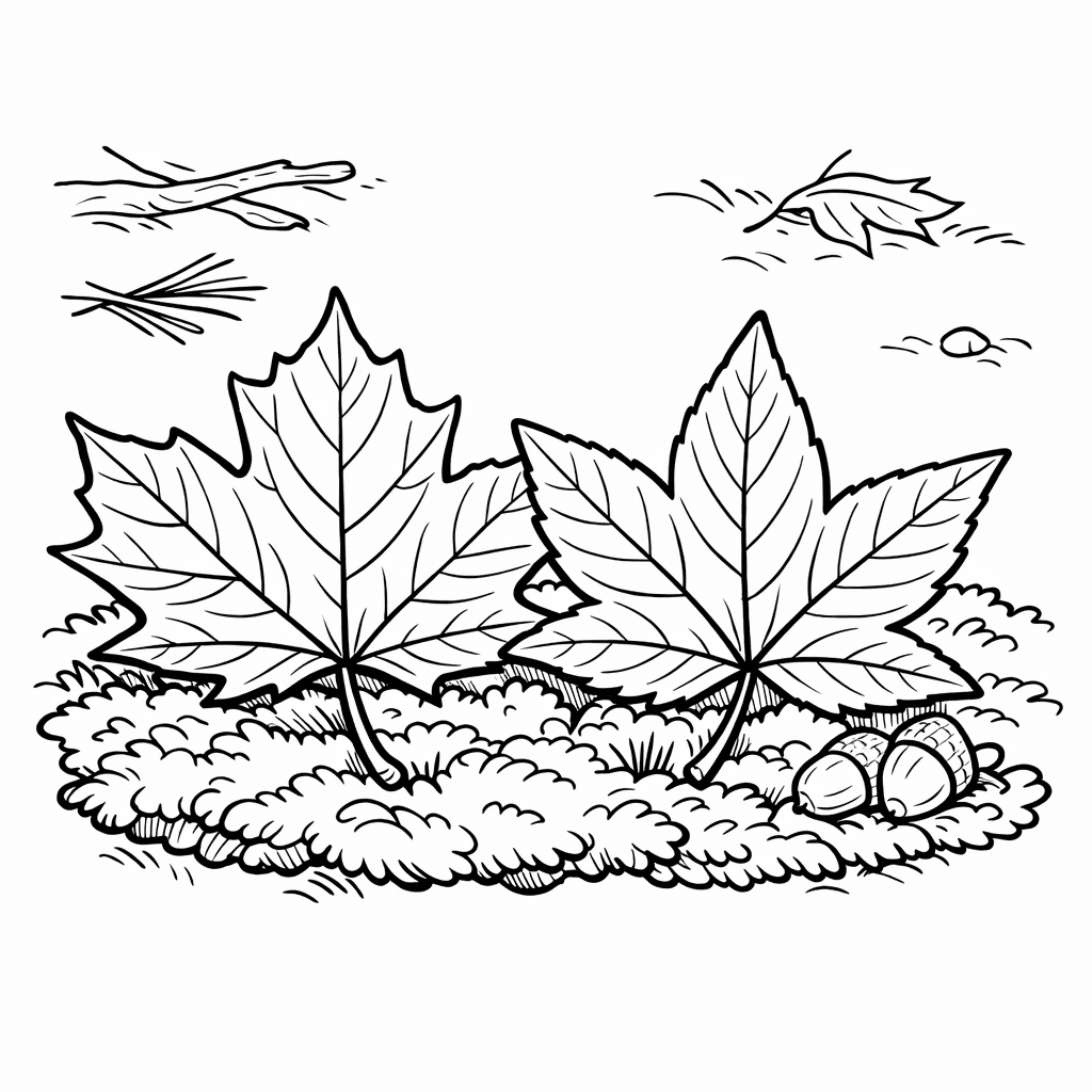 Free printable coloring page: Autumn Leaf, for ages 7-12