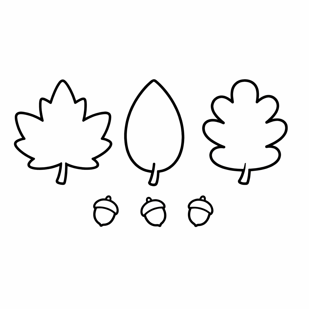 Free printable coloring page: Autumn Leaf, for ages 3-6