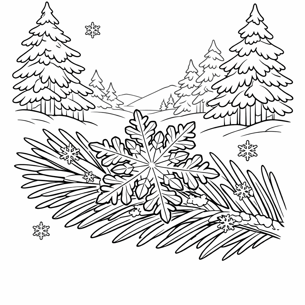 Free printable coloring page: Snowflake Detailed, for ages 7-12