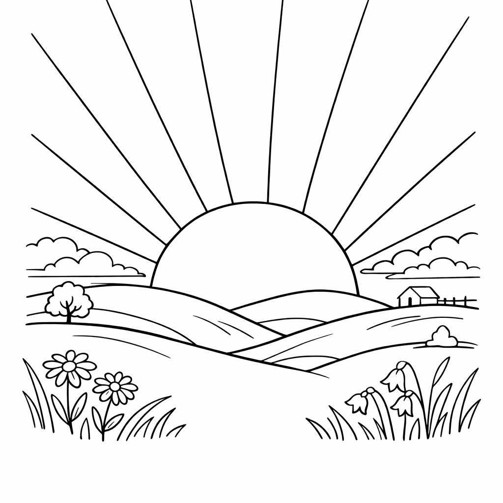 Free printable coloring page: Object Only: Two Or Three Suns Side By…, for ages 7-12