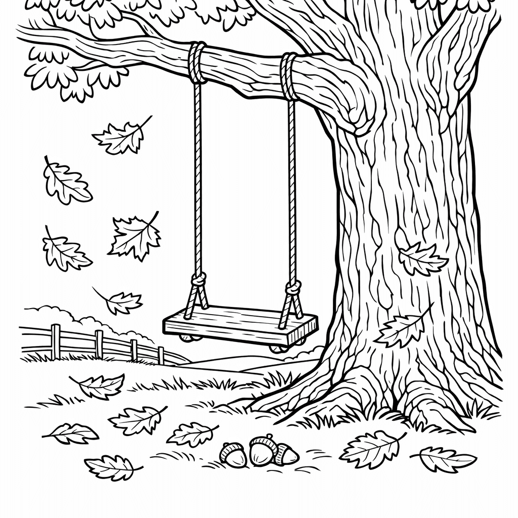 Free printable coloring page: Tree Summer Green, for ages 7-12