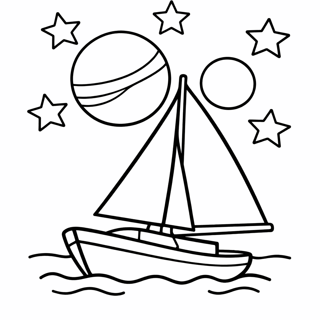 Free printable coloring page: Pirate Sailboat Chasing Treasure Chest On A Stormy…, for ages 3-6