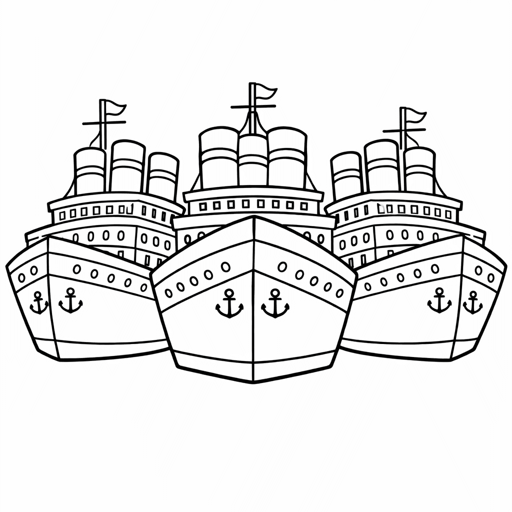 Free printable coloring page: A Child In A Captain's Hat Exploring Titanic's…, for ages 3-6