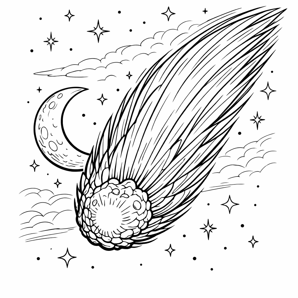 Free printable coloring page: In A Vibrant Fantasy World, A Fairy Dances…, for ages 7-12