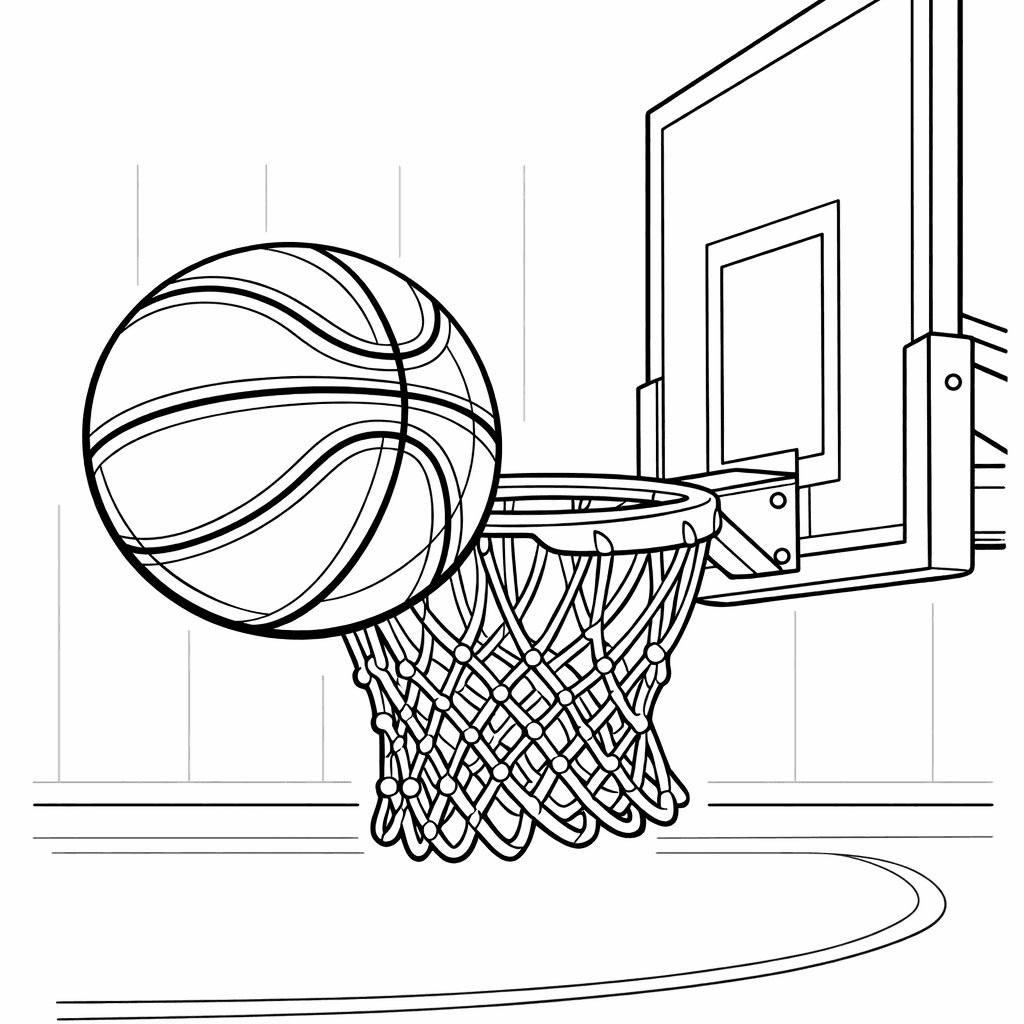 Free printable coloring page: Object Only: Two Or Three Basketballs Side By…, for ages 7-12