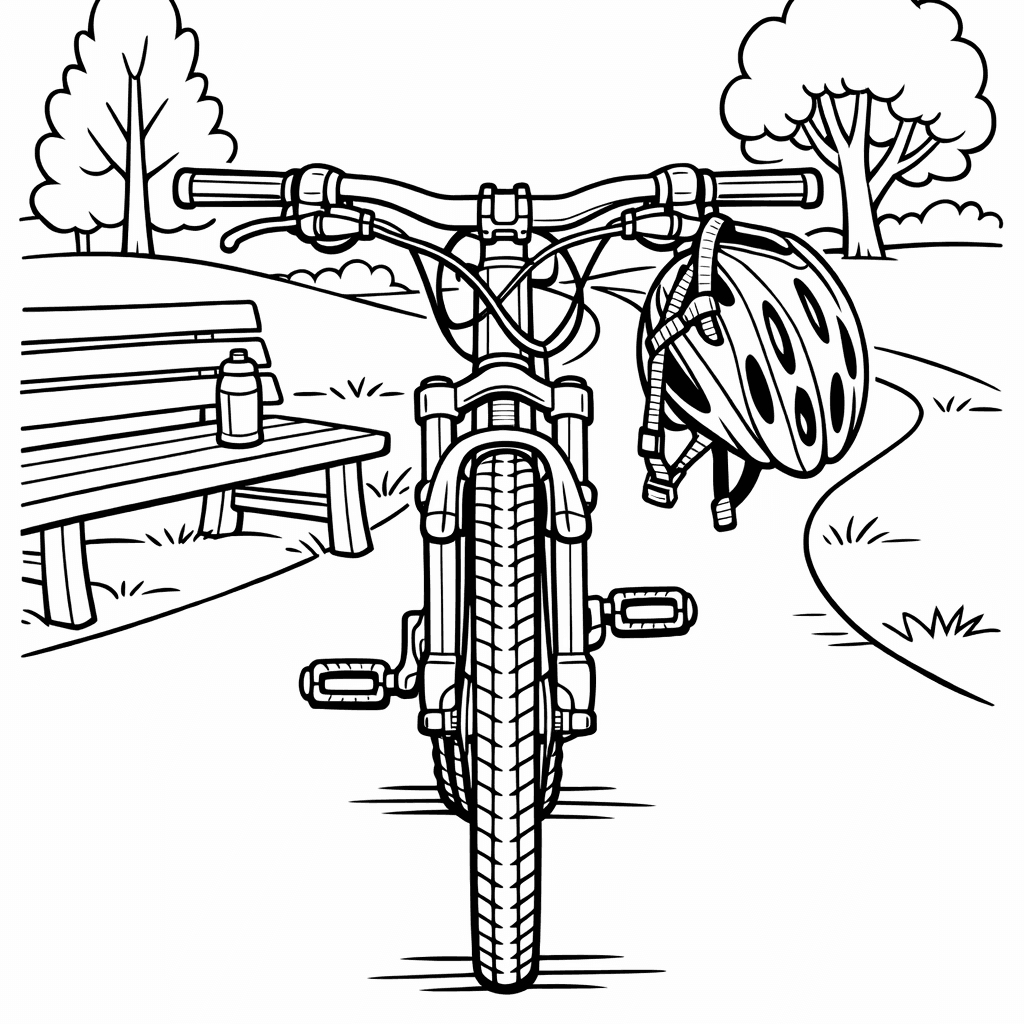 Free printable coloring page: Bicycle Racing, for ages 7-12