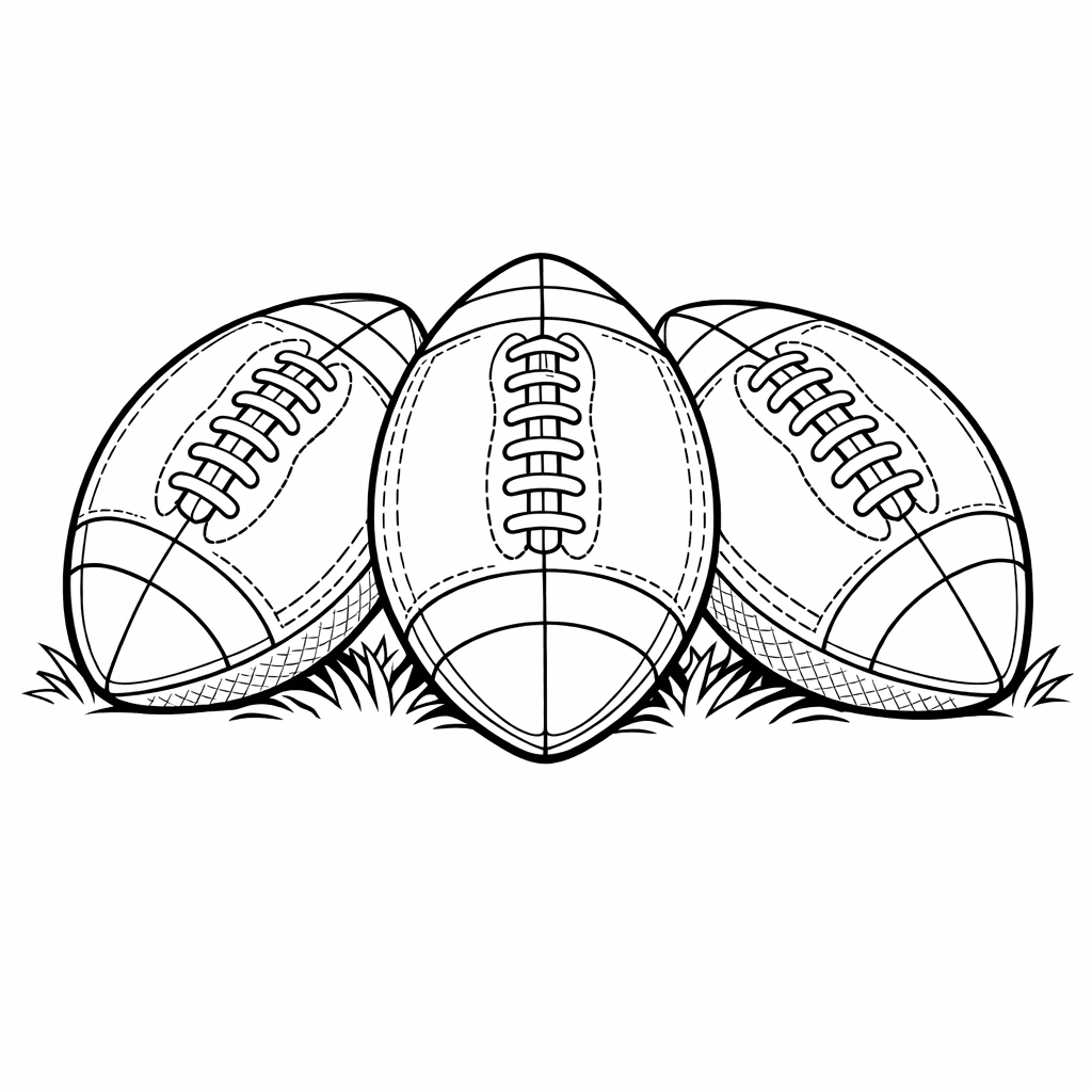 Free printable coloring page: Football Catch, for ages 7-12