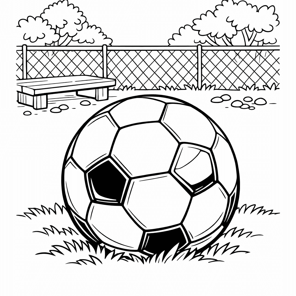 Free printable coloring page: Ball And Stripes, for ages 7-12