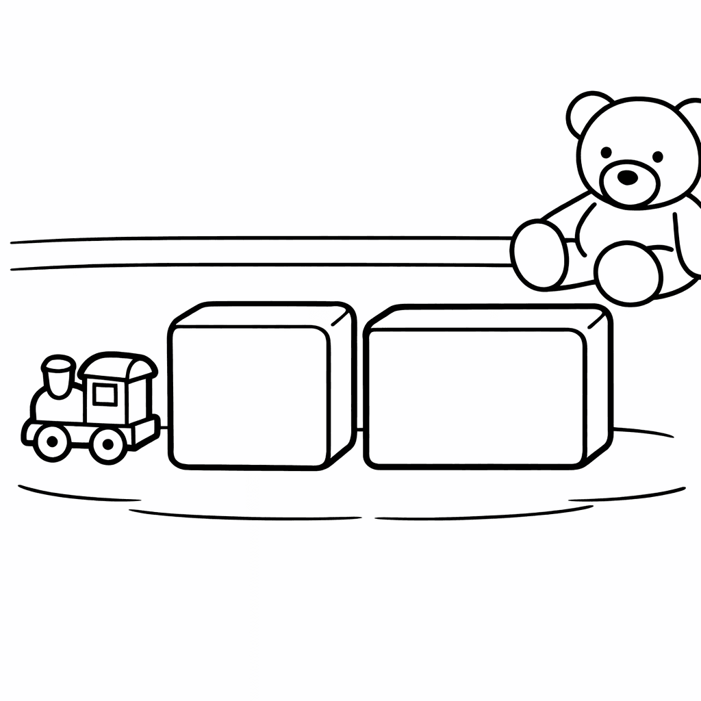 Blocks Coloring Page — Blocks Falling