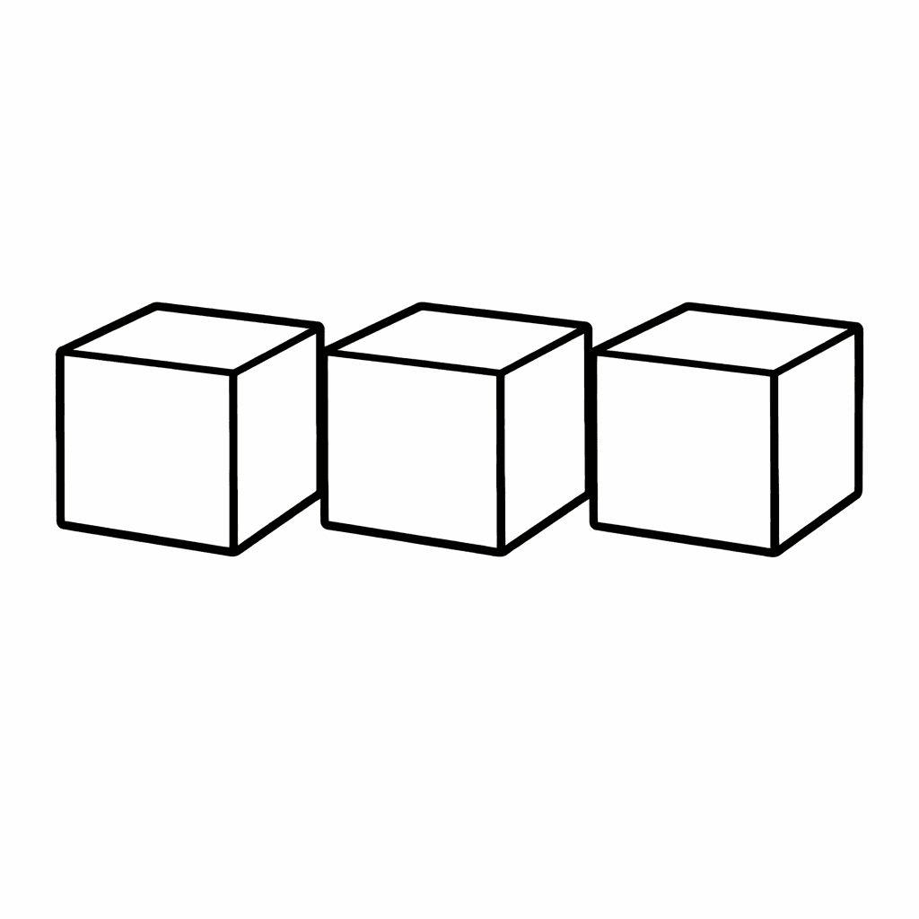 Blocks Coloring Page — Blocks Stacked