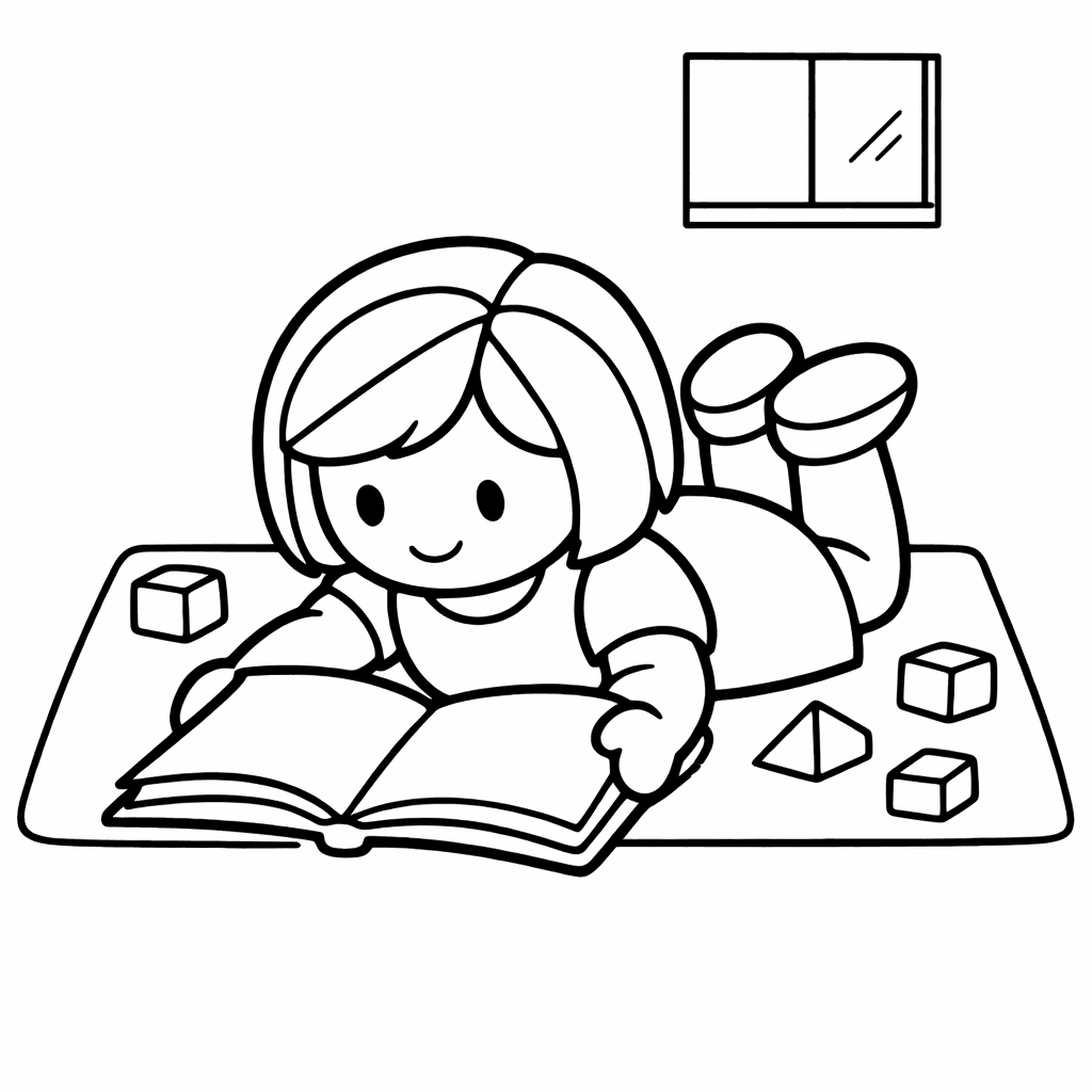 Free printable coloring page: Doll And Dress, for ages 3-6