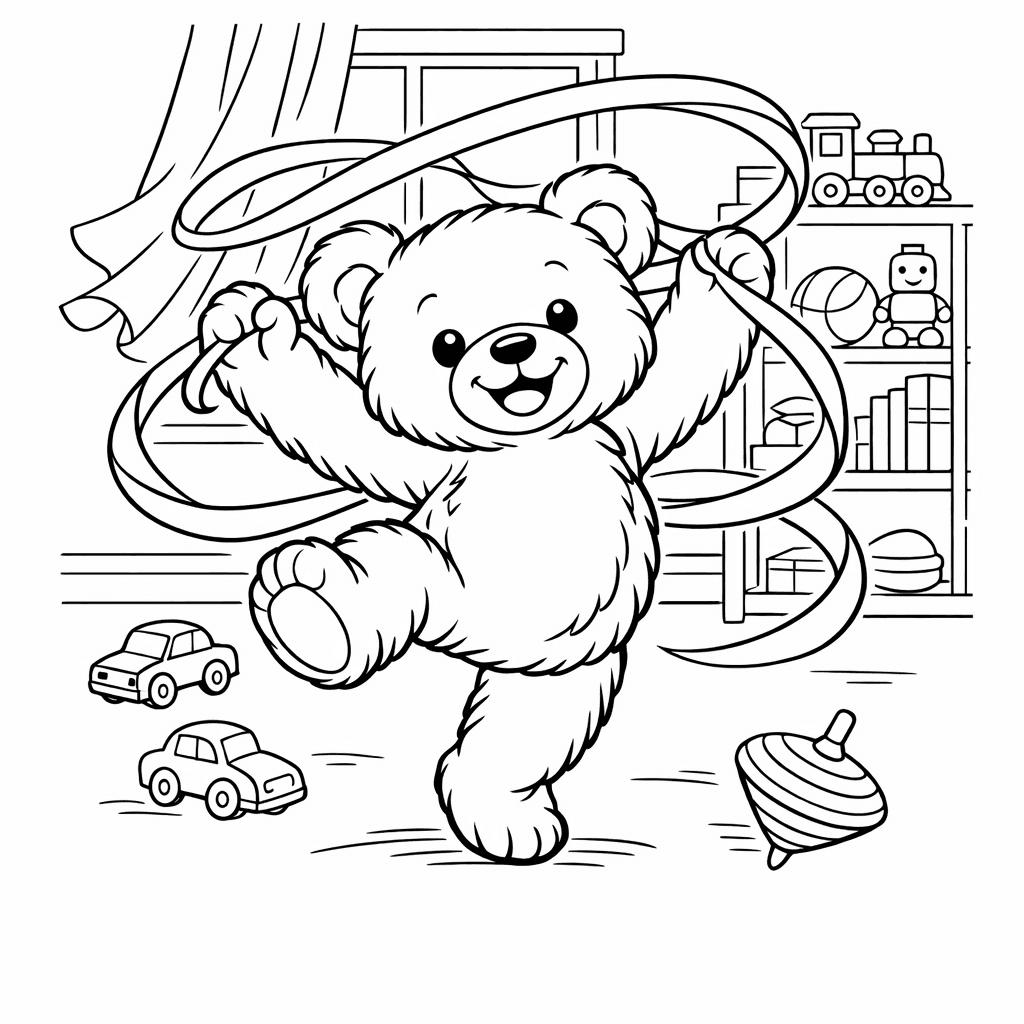 Free printable coloring page: Teddy Face, for ages 7-12