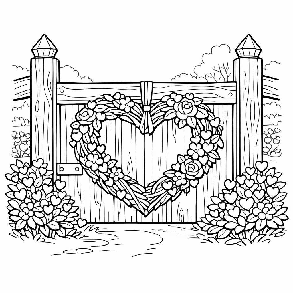 Free printable coloring page: Heart Simple, for ages 7-12