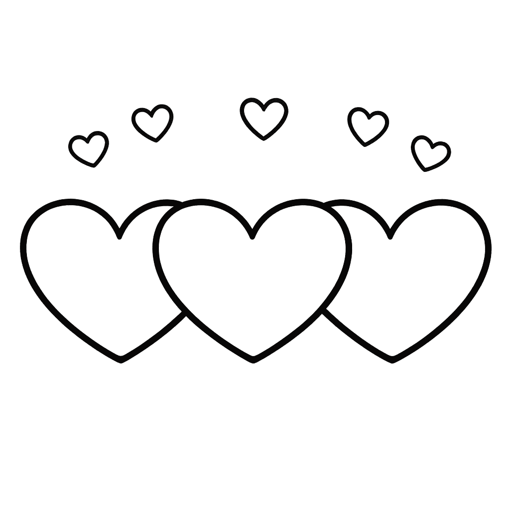 Free printable coloring page: Heart Outline, for ages 3-6