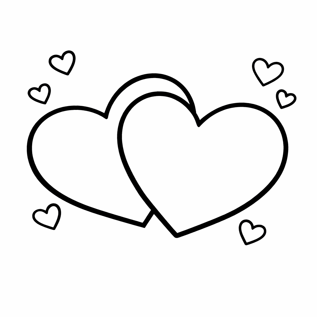 Free printable coloring page: Valentine Heart, for ages 3-6