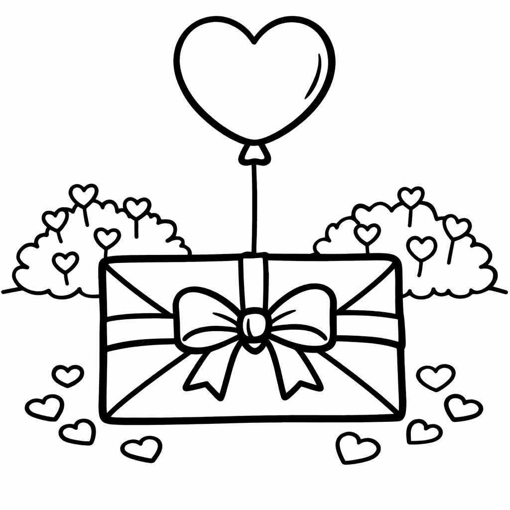 Free printable coloring page: Letter And Rose, for ages 3-6