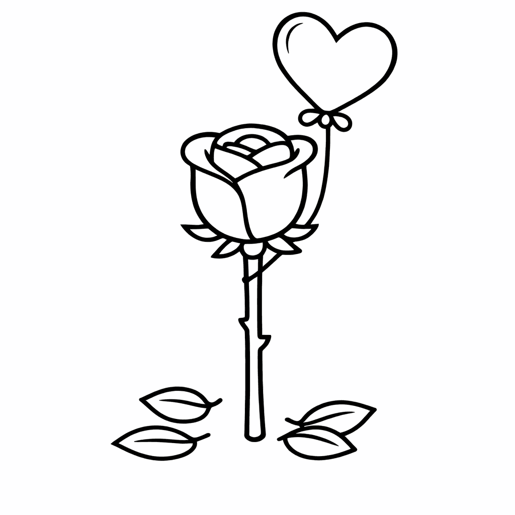 Free printable coloring page: Rose Bouquet, for ages 3-6