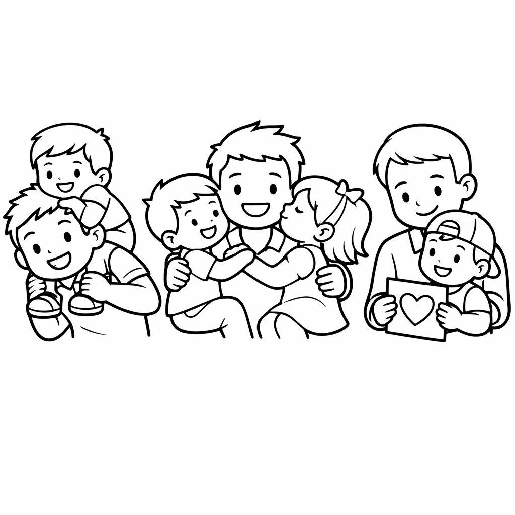 Father's Day Coloring Page — Fathers Day Gift