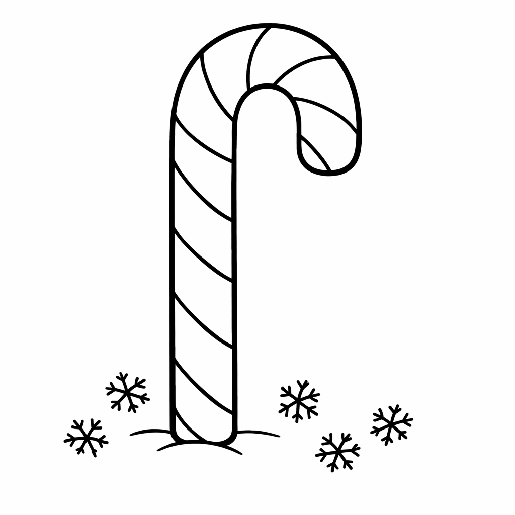 Candy Cane Coloring Page — Candy Canes And Bow