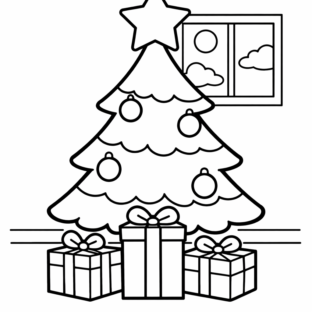 Christmas Tree Coloring Page — Christmas Tree Outline