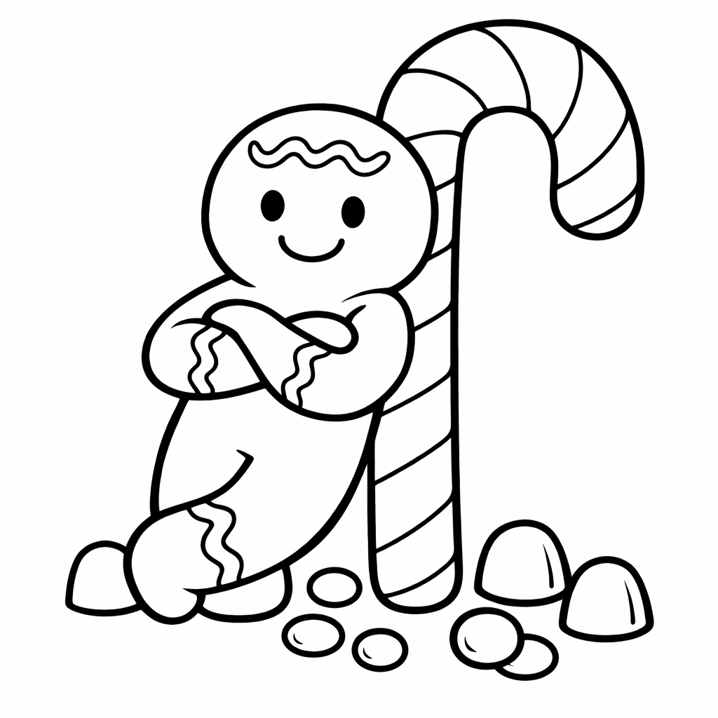 Gingerbread Coloring Page — Gingerbread Man