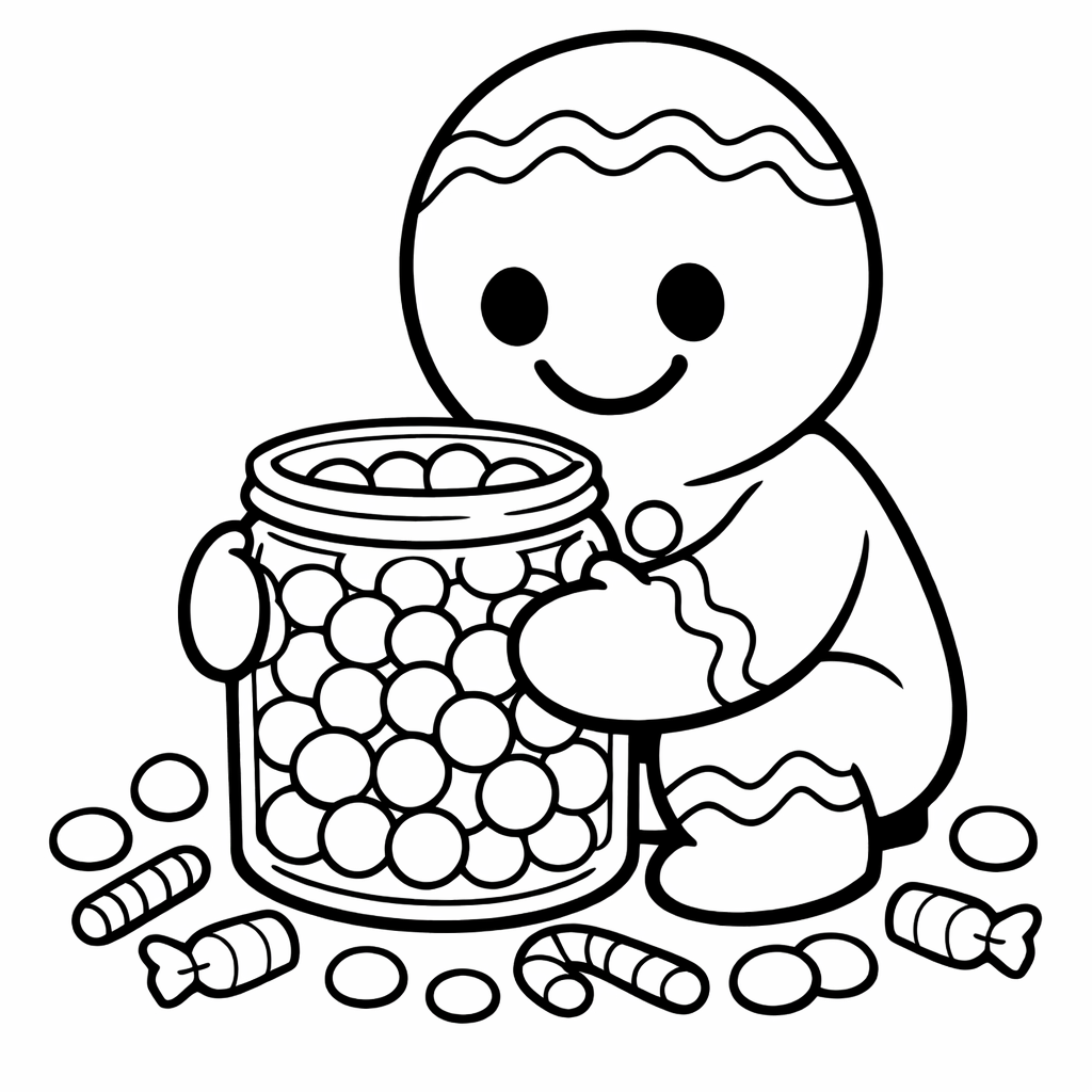 Gingerbread Coloring Page — Gingerbread Outline