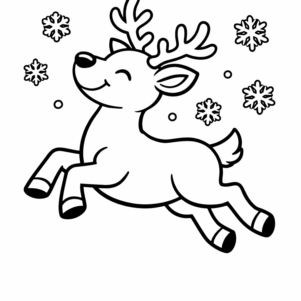Reindeer Coloring Page — Reindeer And Antlers