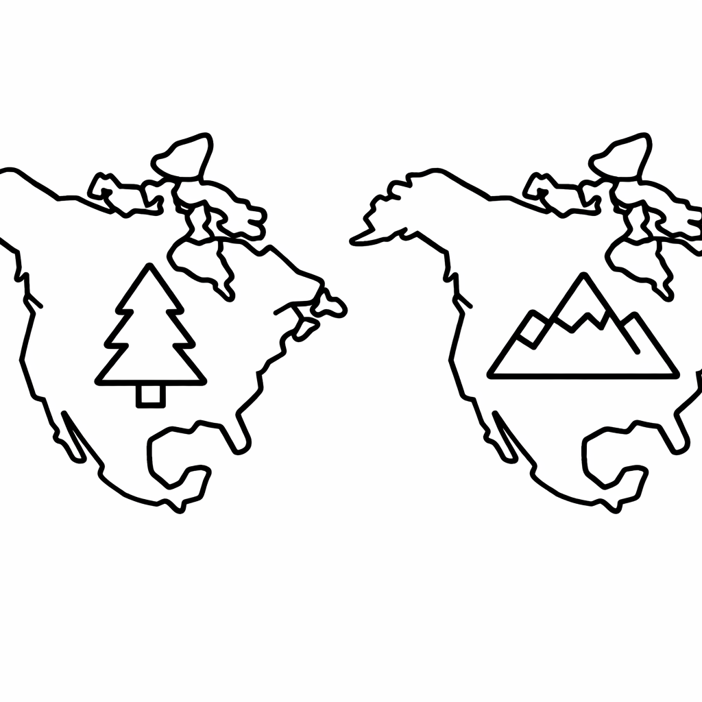 North America Coloring Page — North America Map