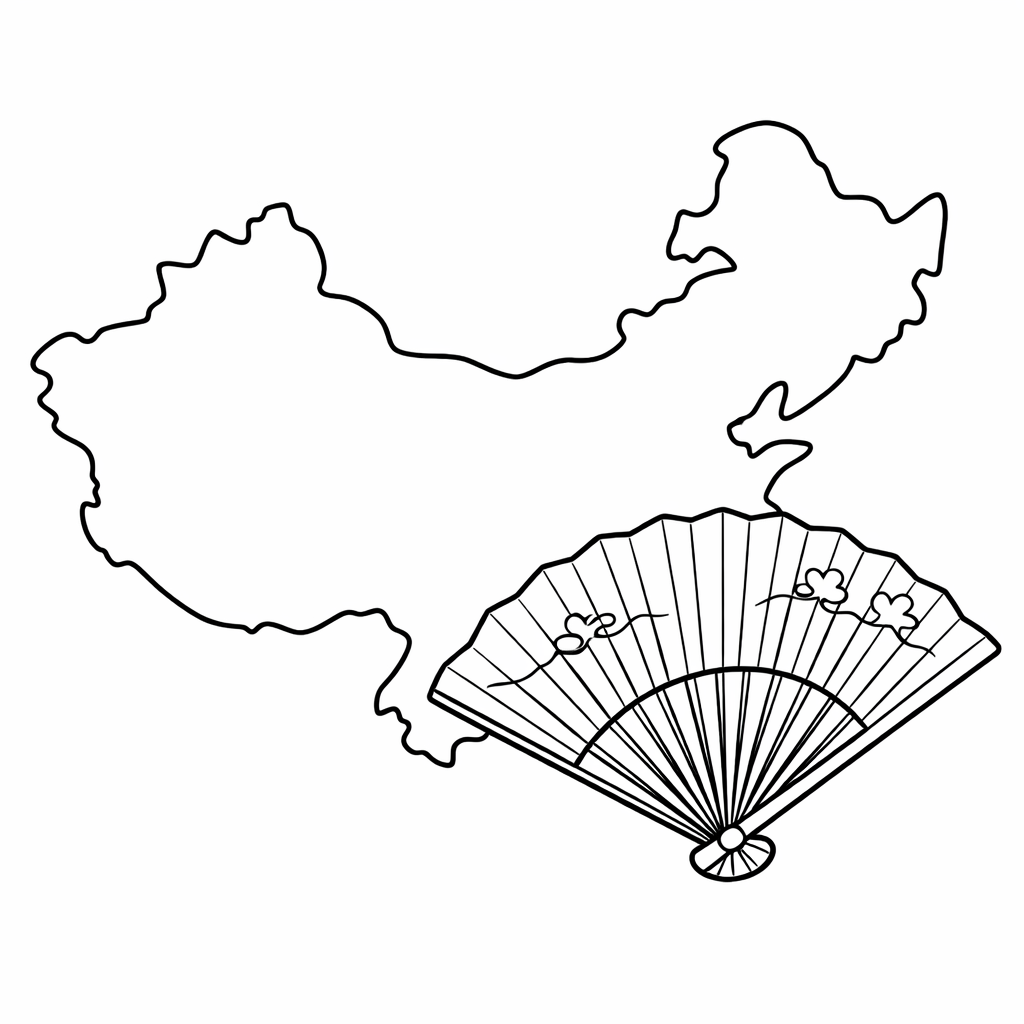 China Coloring Page — China Outline