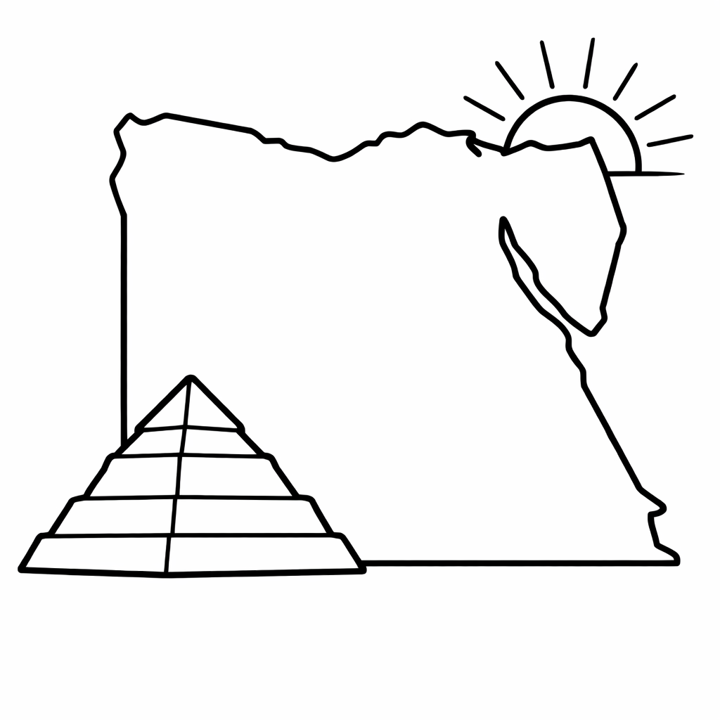Egypt Coloring Page — Egypt Map