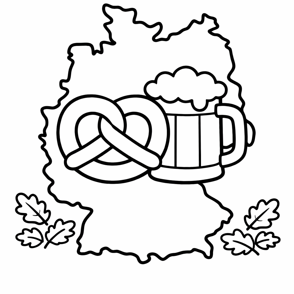 Germany Coloring Page — Object Only: Two Or Three Germanys Side By…