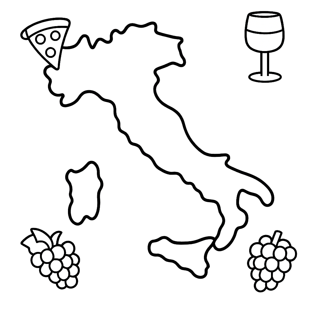 Italy Coloring Page — Italy Simple