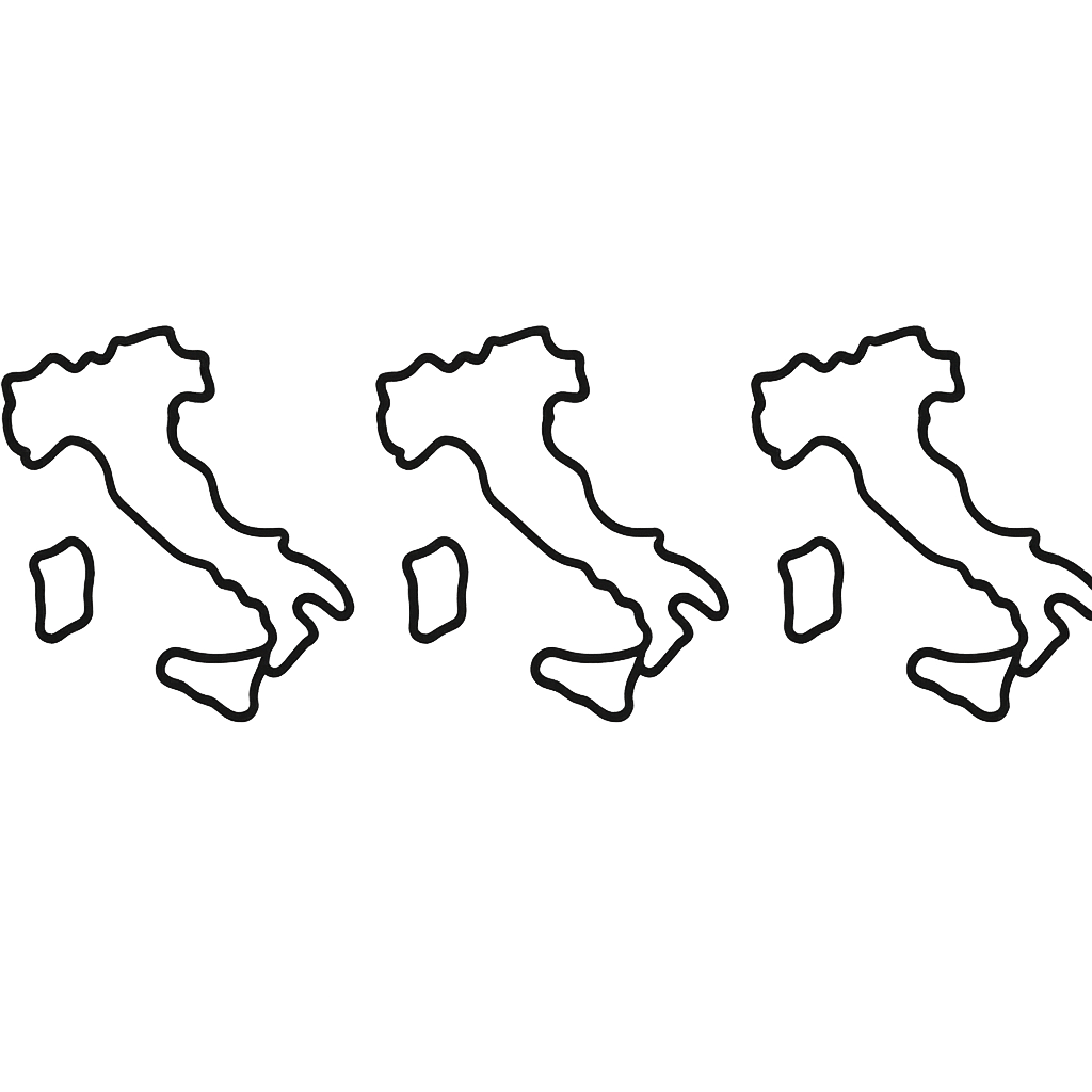 Italy Coloring Page — Object Only: Two Or Three Italys Side By…