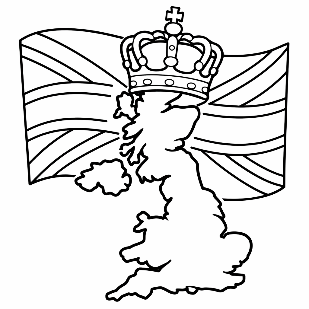 United Kingdom Coloring Page — Uk Map Outline