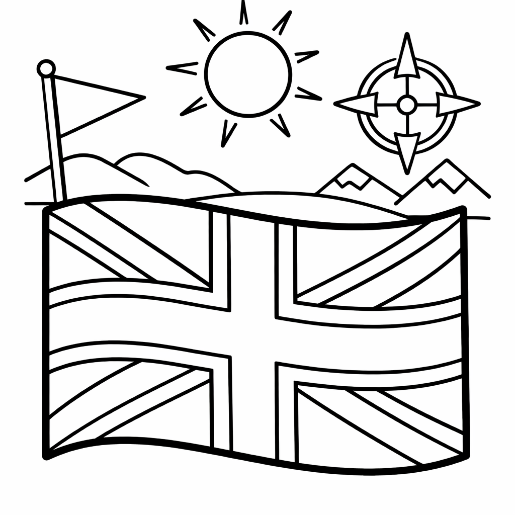 United Kingdom Coloring Page — Uk Map Outline
