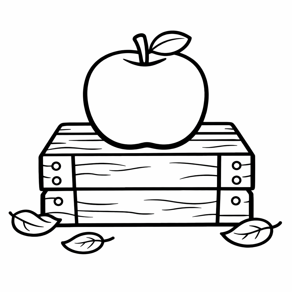 Apple Coloring Page — Apple Orchard