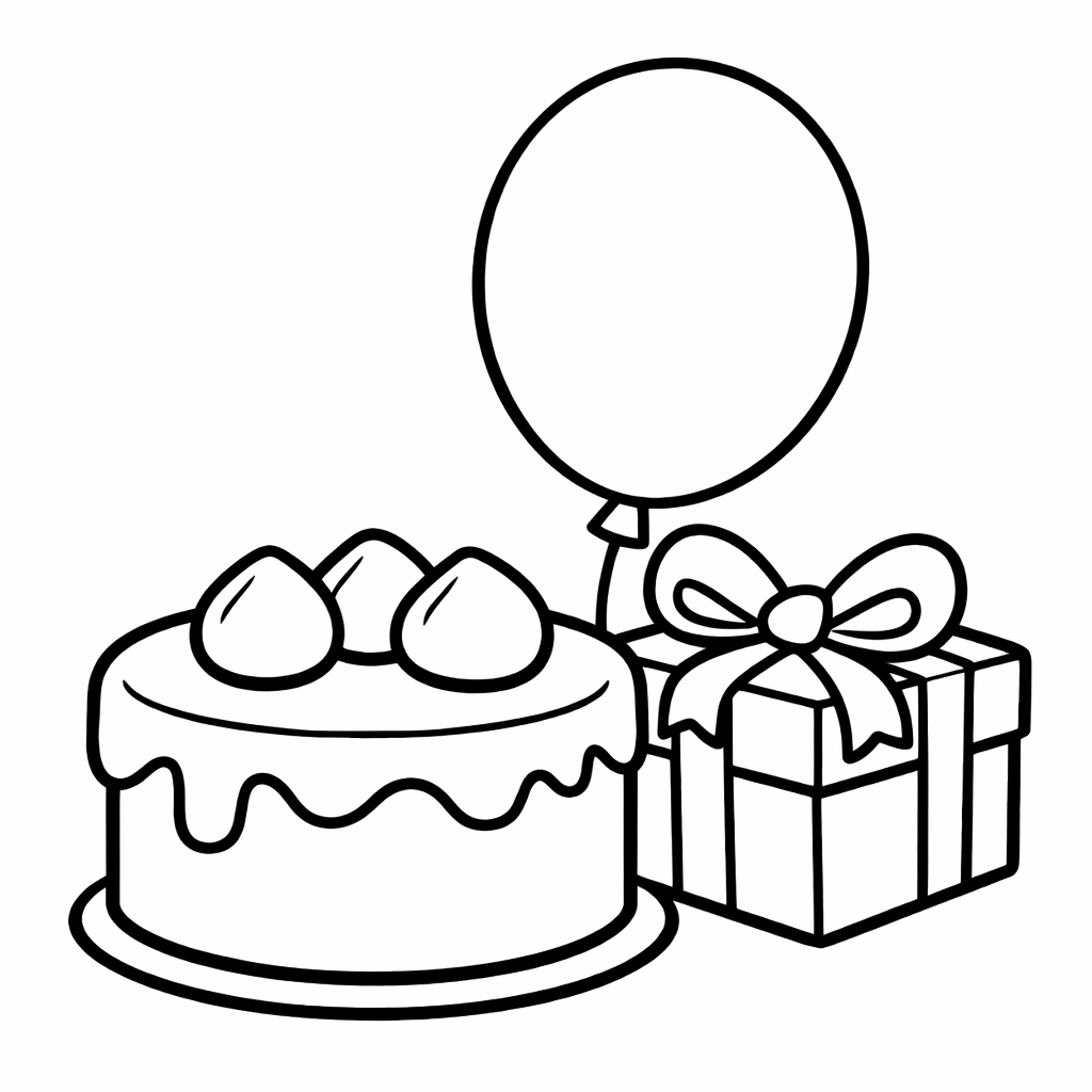 Cake Coloring Page — Cupcake